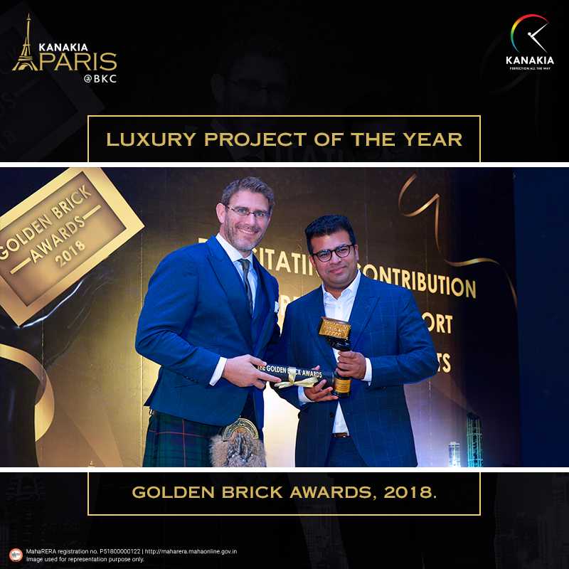 Kanakia Paris awarded Luxury Project of the Year at Golden Brick Awards, 2018 in Dubai